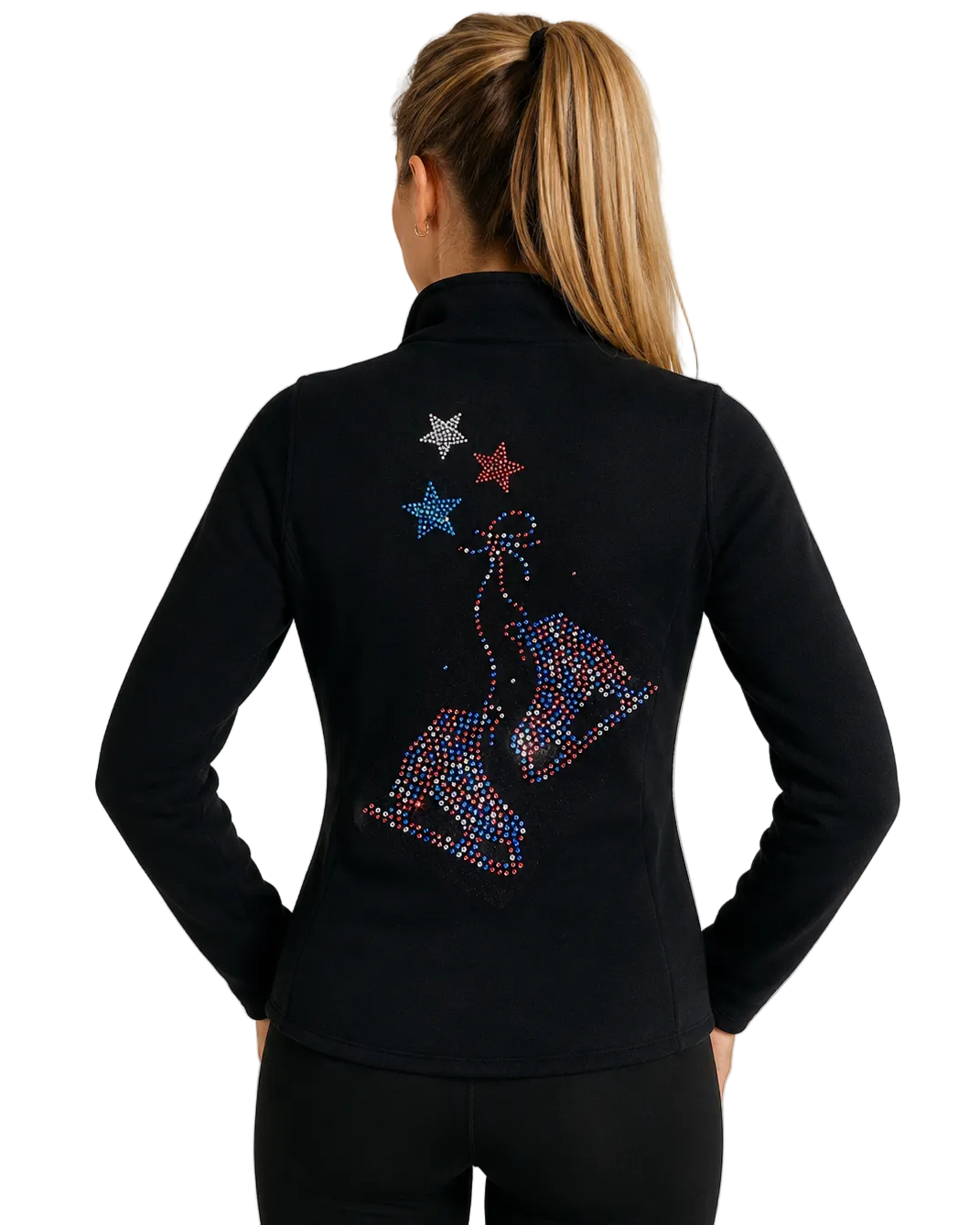 Ice Skating Jacket - Tricolor Pair of Skates - Stars