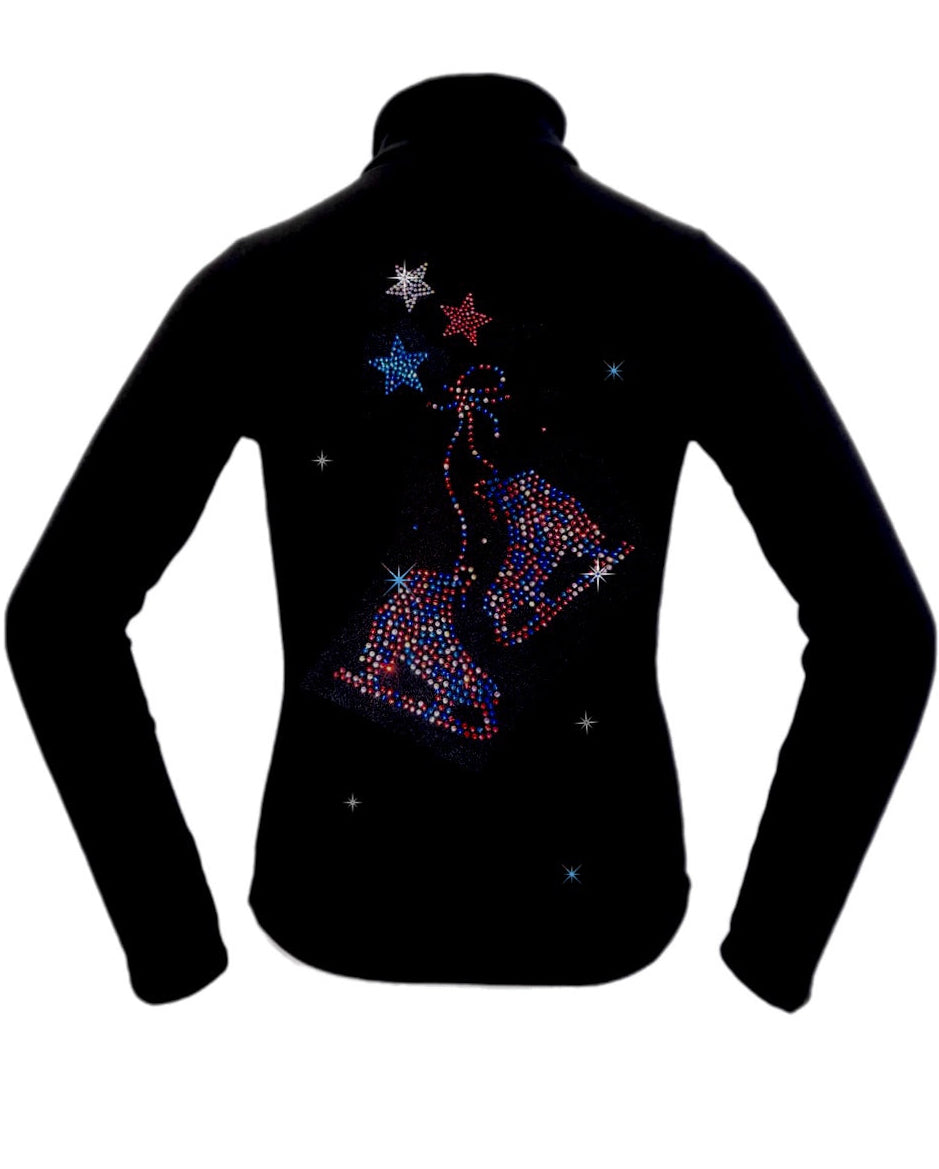 Ice Skating Jacket - Tricolor Pair of Skates - Stars