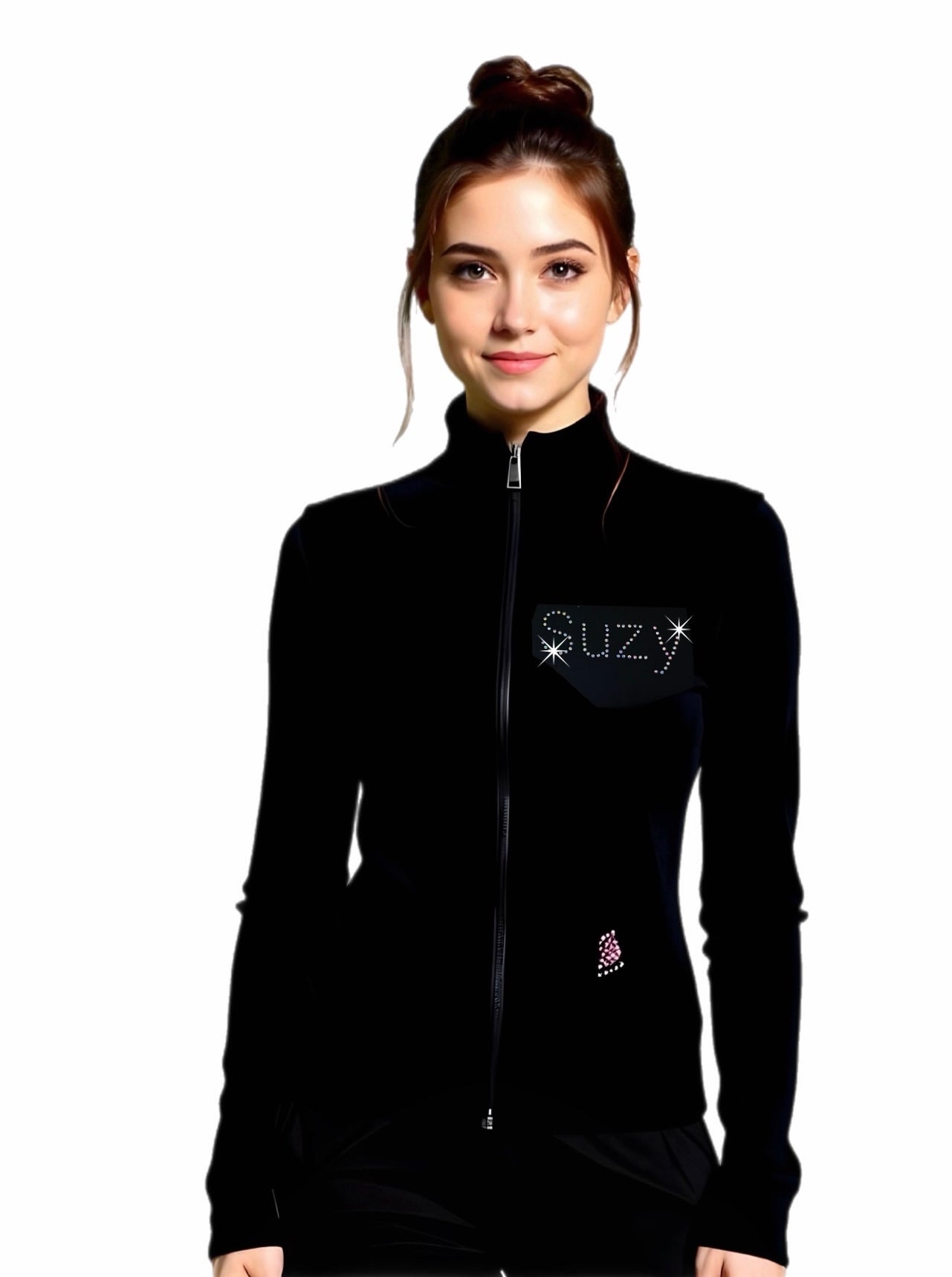 Personalized - Pair of Skates - Ice Skating Jacket - Name on the Front Left Side