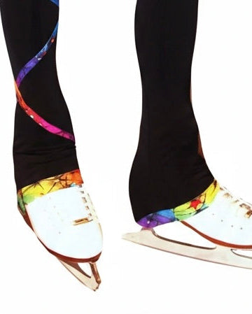 Criss Cross Ice Skating Pants - Rainbow - Poly/Spandex
