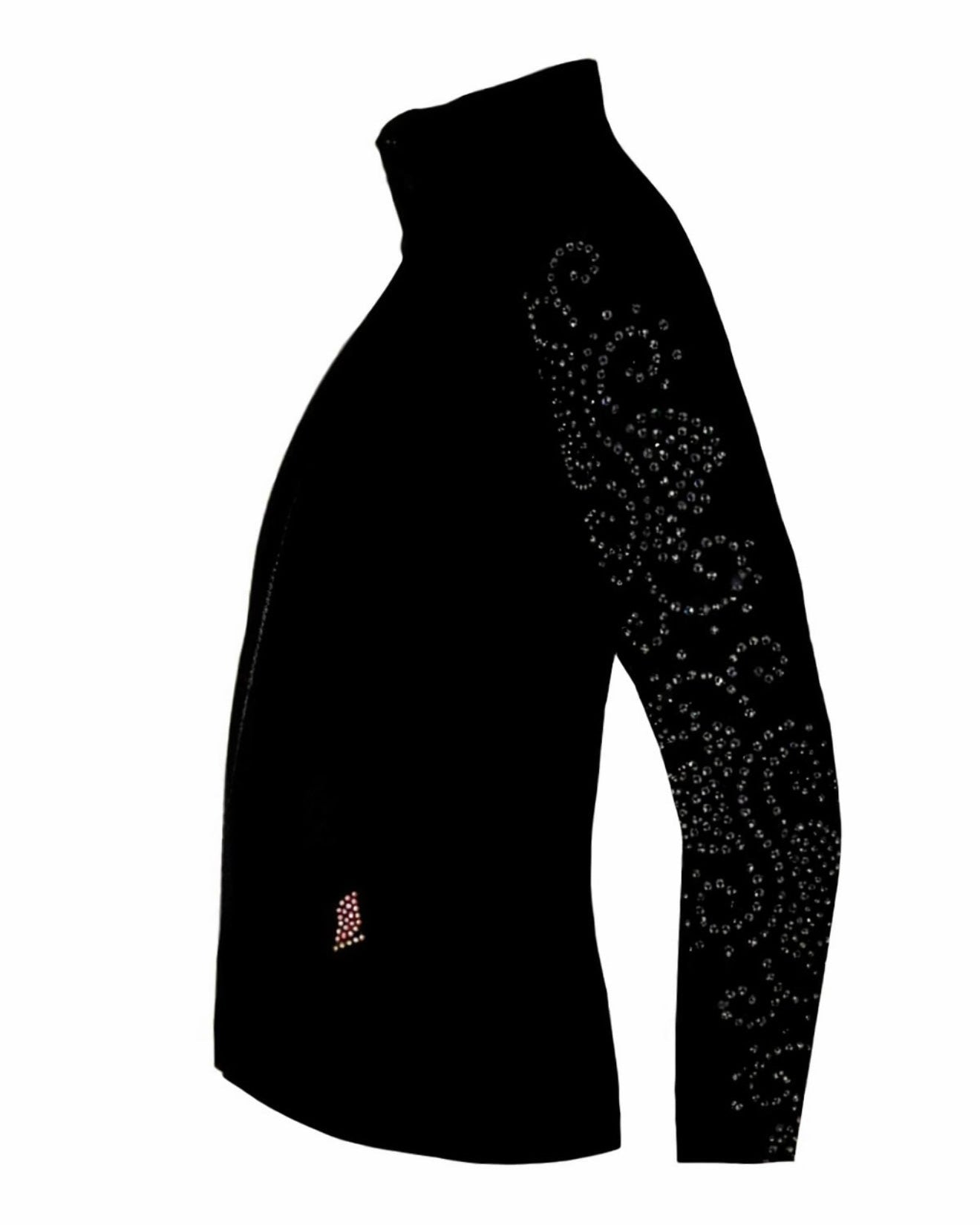 Crystals Swirls - Jet Black - Ice Skating Jacket