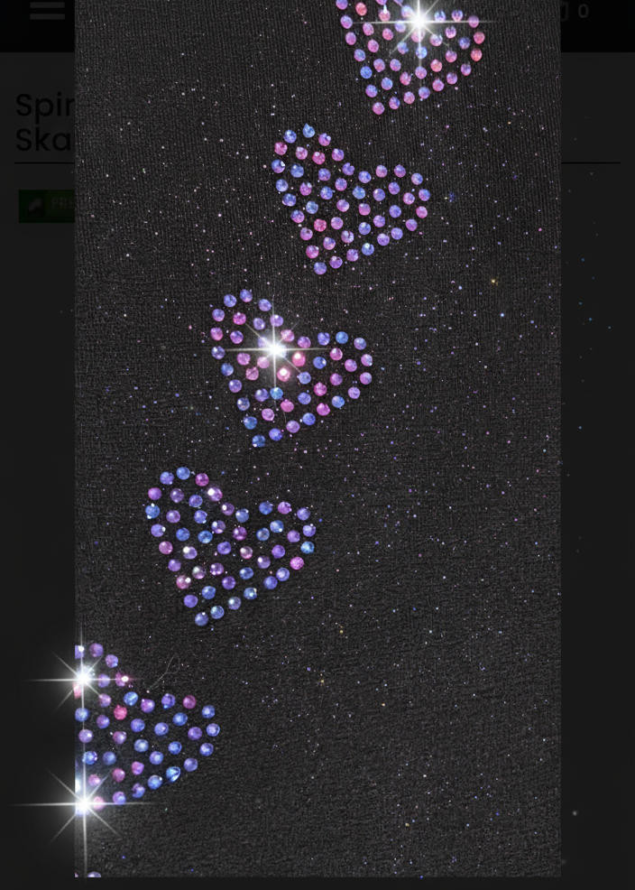 Spiral Hearts - Purple Flare - Ice Skating Pants