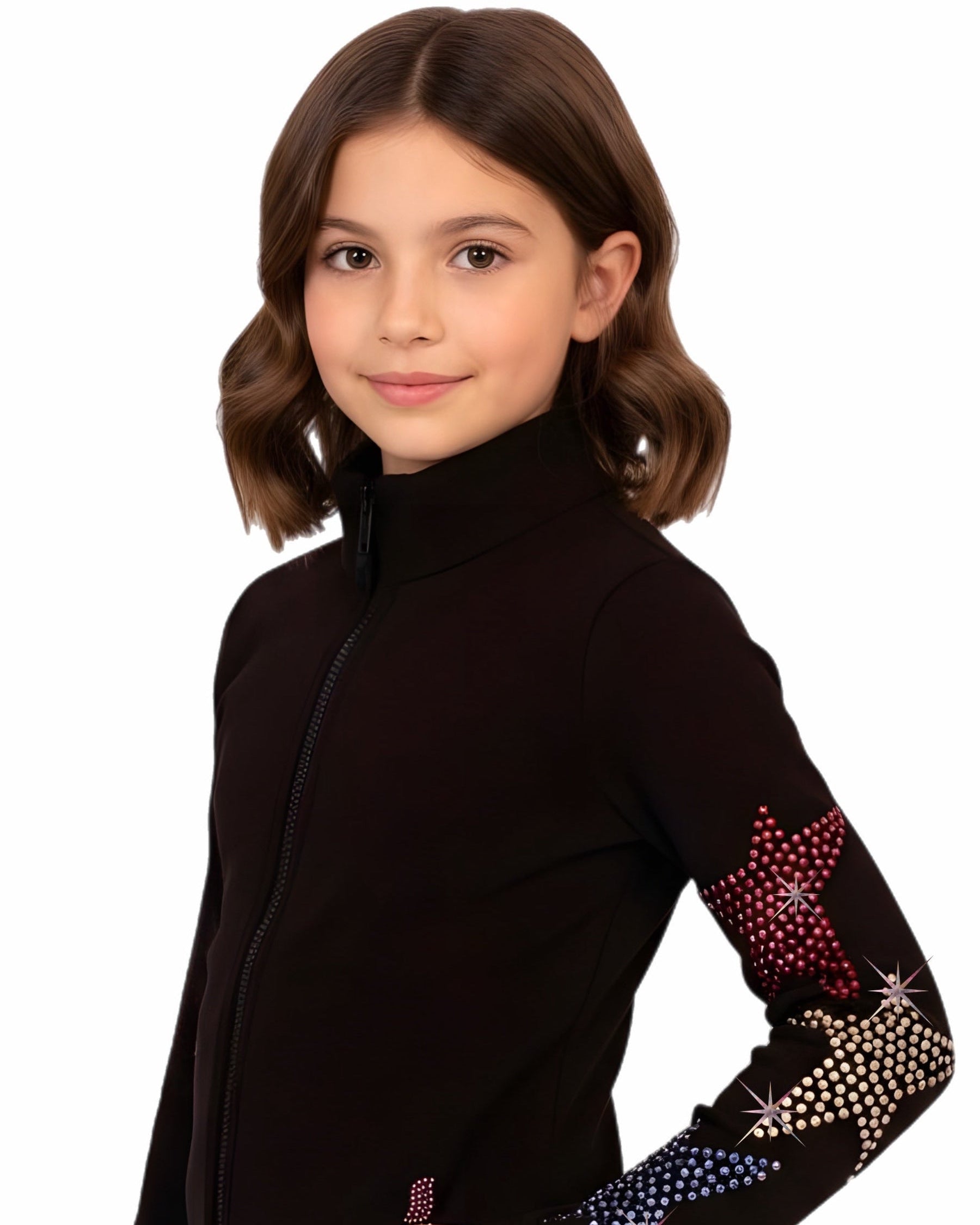 Stars Trio - Girls Ice Skating Jacket