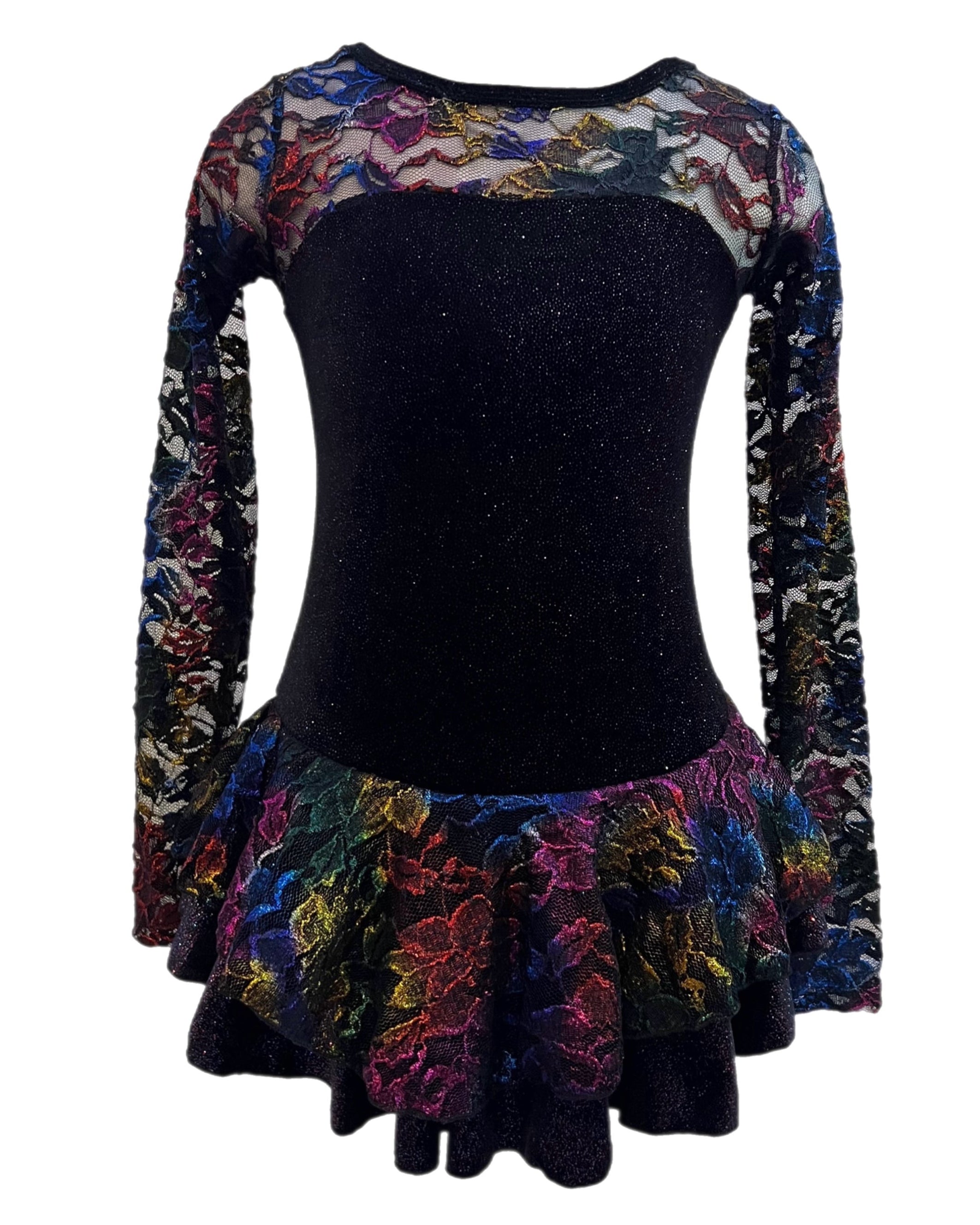 Velvet Ice Skating Dress - Black
