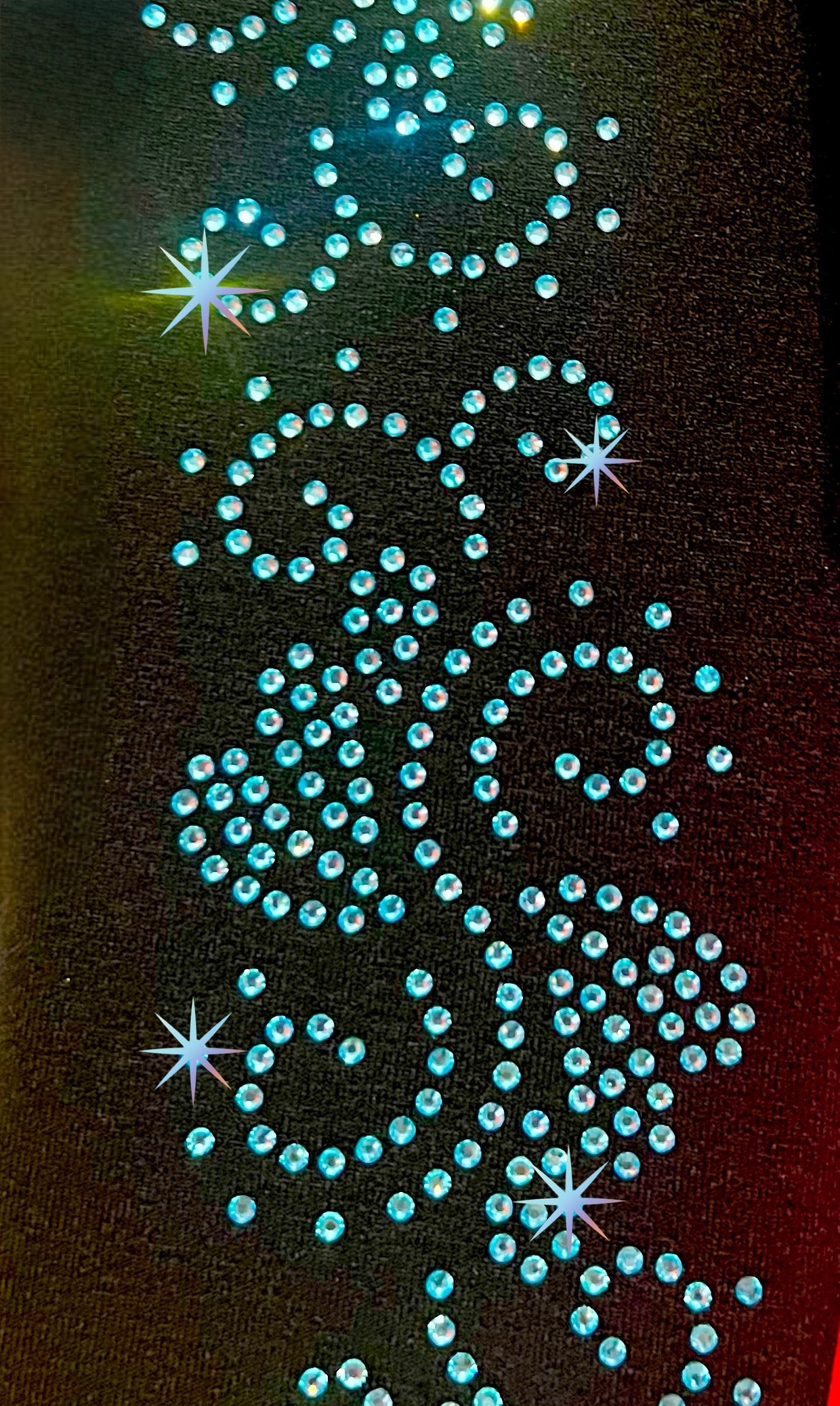 Crystals Swirls - Aquamarine - Girls Ice  Skating Pants