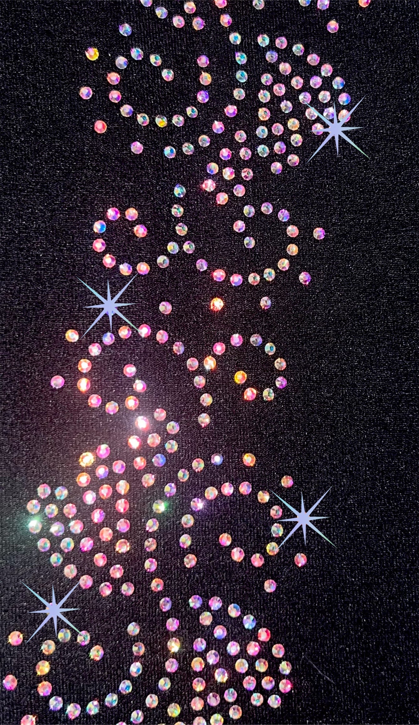 Crystals Swirls - AB Clear - Girls Ice Skating Pants