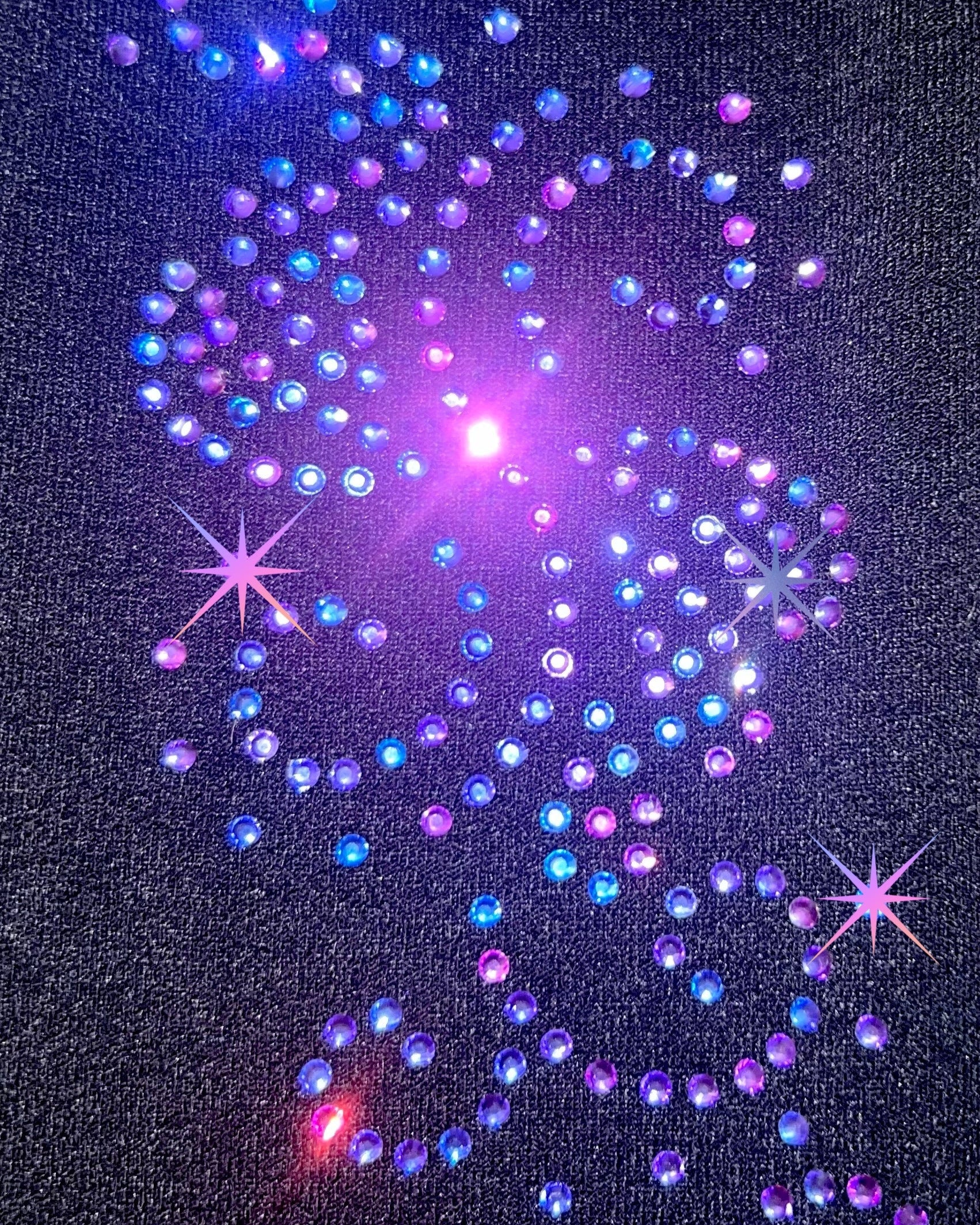 Crystals Swirls - Purple Flare - Ice Skating Pants