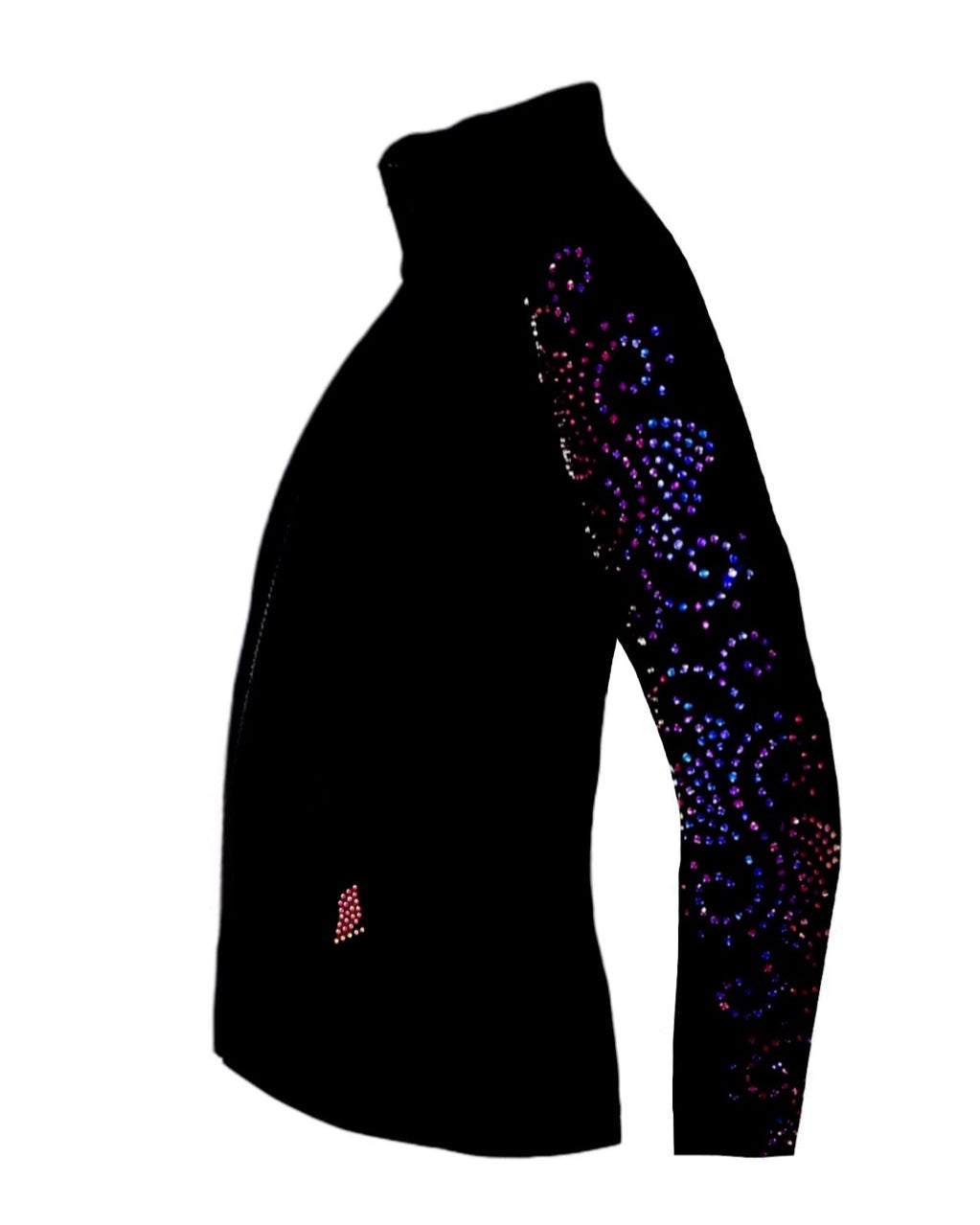 Crystals Swirls - Purple Flare - Girls Ice Skating Jacket