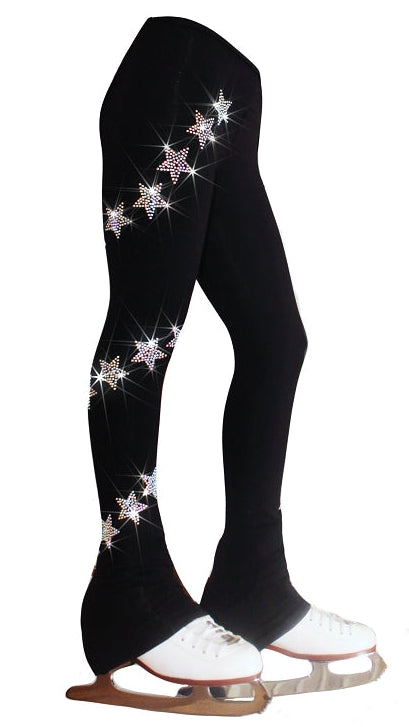 Spiral Stars - AB Clear - Girls Ice Skating Pants