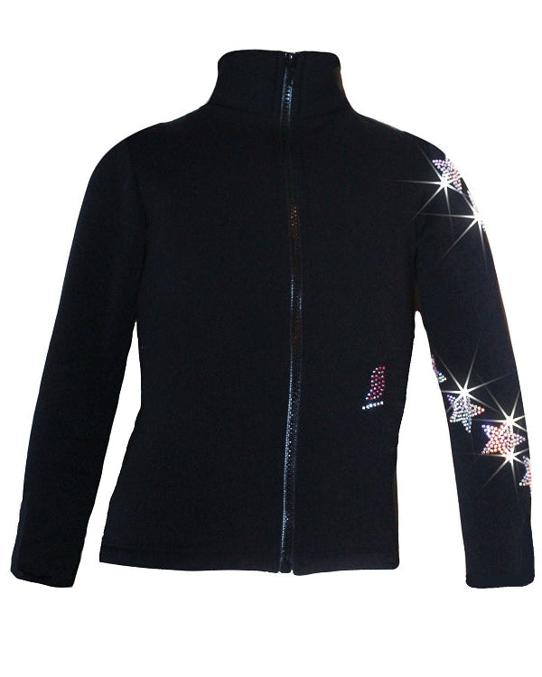 Spiral Stars - AB Clear - Girls Ice Skating Jacket