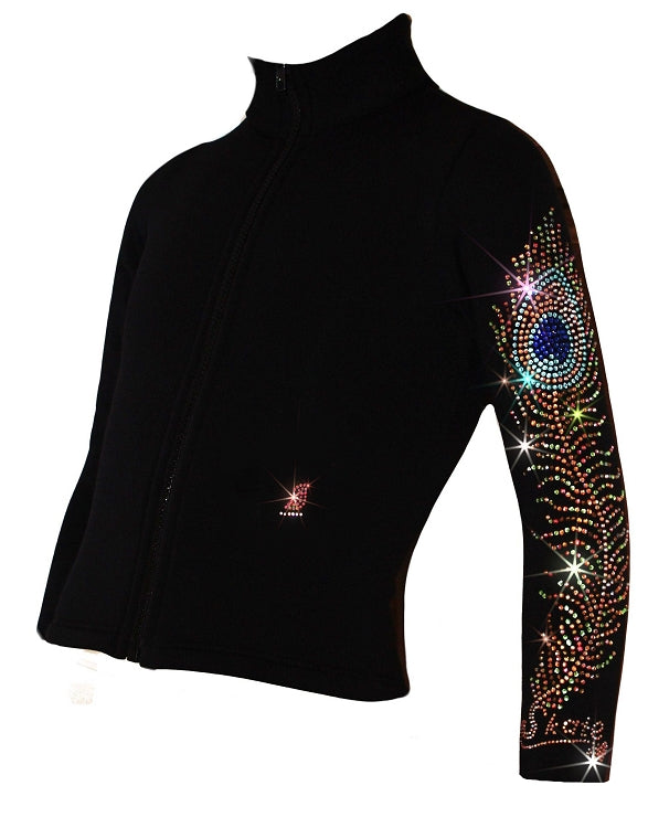 Peacock Feather - Girls Ice Skating Jacket