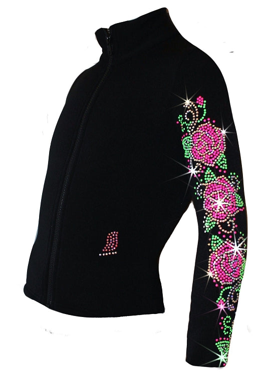 Roses Swirls - Girls Ice Skating Jacket