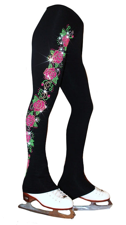 Roses Swirls - Girls Ice Skating Pants